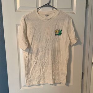 Old Navy White Peace Sign Kids Tee